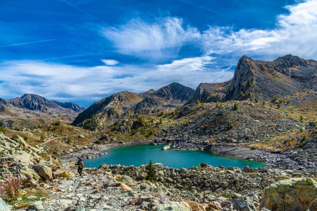 Blick auf einen See hier in Cuneo, Laghi di Sant'Anna di Vinadio 