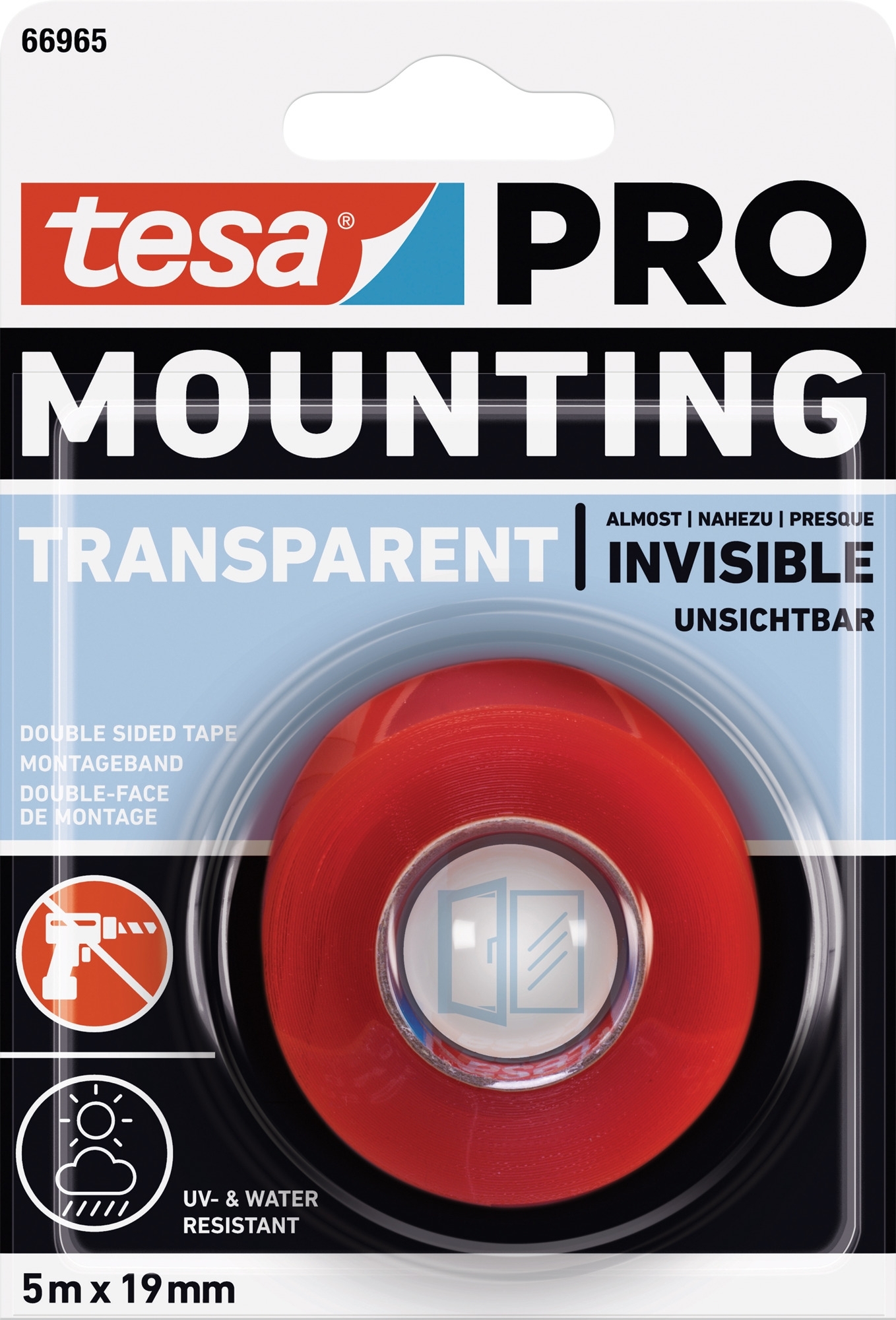 Tesa Mounting PRO Transparent Industrieklebeband 19 mm