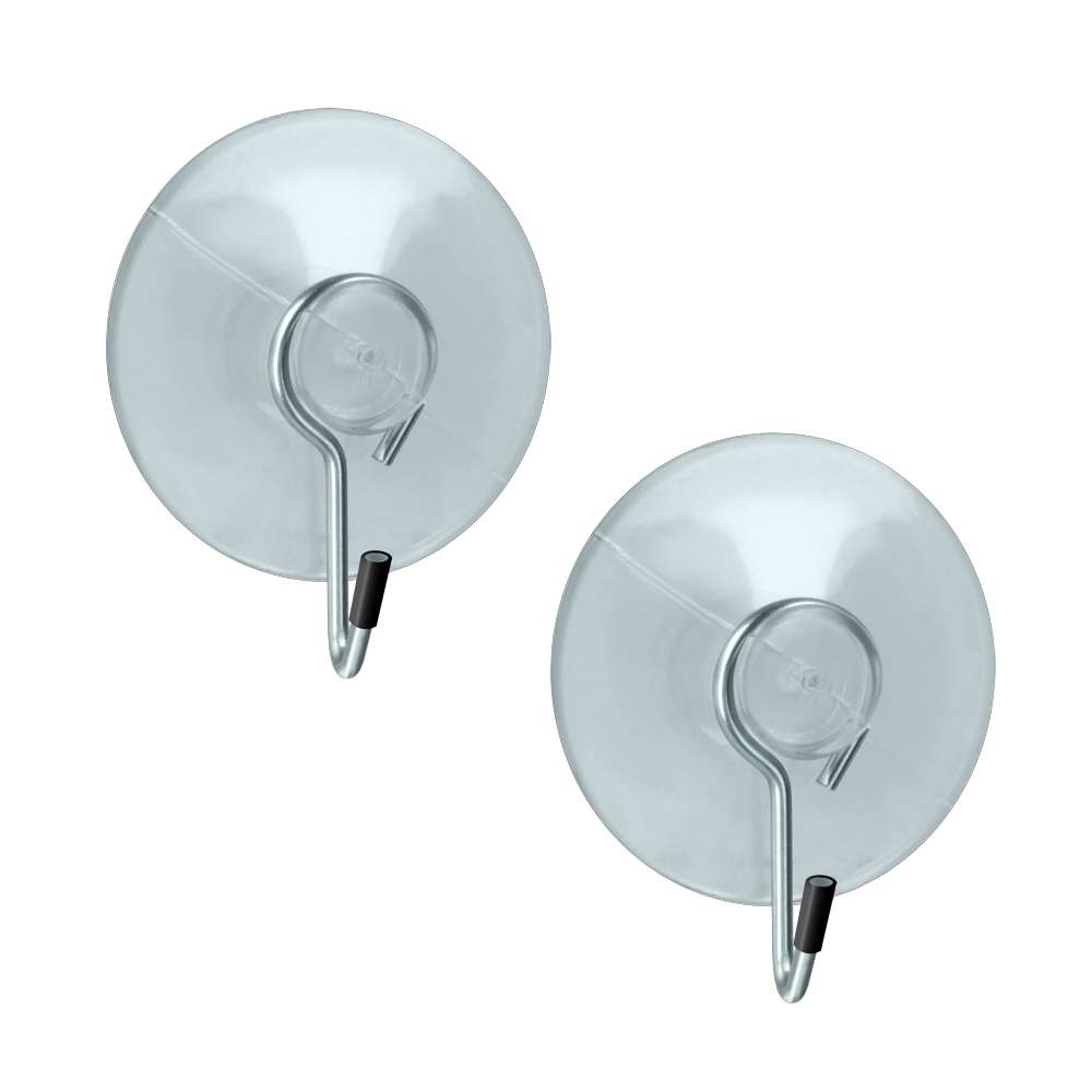 Metaltex Saughaken transparent Kunststoff 2er Set 4 cm