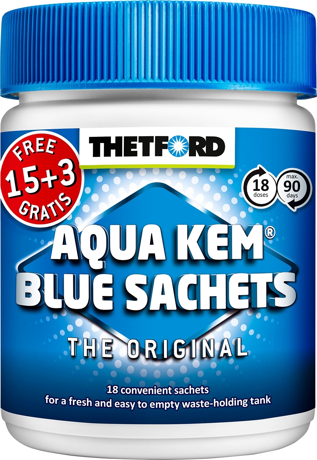 Thetford Aqua Kem Blue Sachets Sanitärzusatz 15+3 Tabs - AKTION