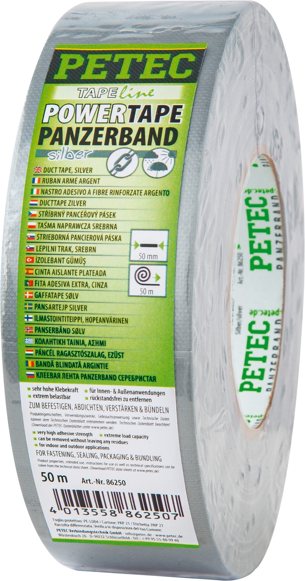 Petec Power Tape Panzerklebeband 50 m x 50 mm