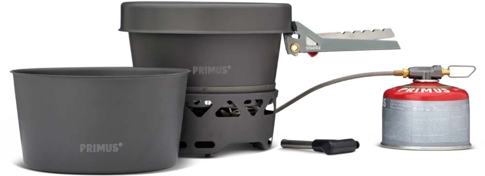 Primus PrimeTech Stove Set II Gaskocher 2000 W inklusive Kochgeschirrset 8 teilig