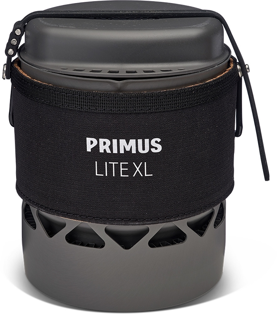 Primus Lite XL Pot II Campingtopf 1.0 Liter aus Aluminium mit Wärmetauscher und Isolierhülle 3-teilig