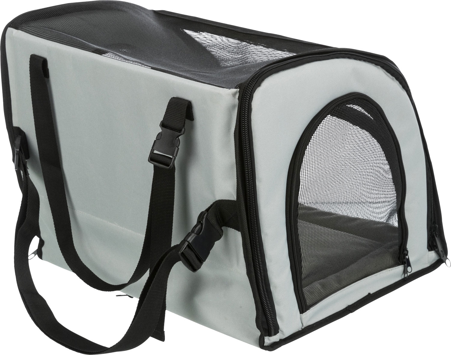 Jollypaw Hunde Autositz 44×37×40 cm grau/schwarz