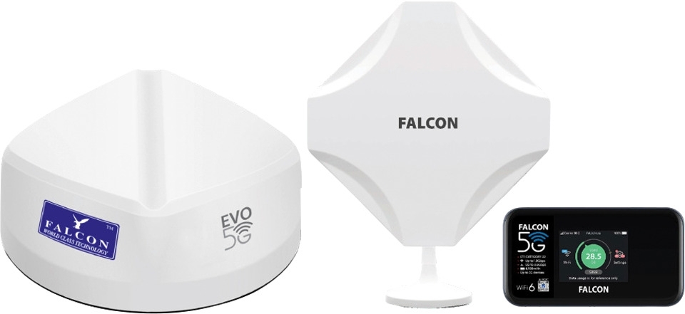 Falcon EVO 5G Flex LTE Dachantenne und Fensterantenne mit mobilem 150 Mbit 4G WLAN Router