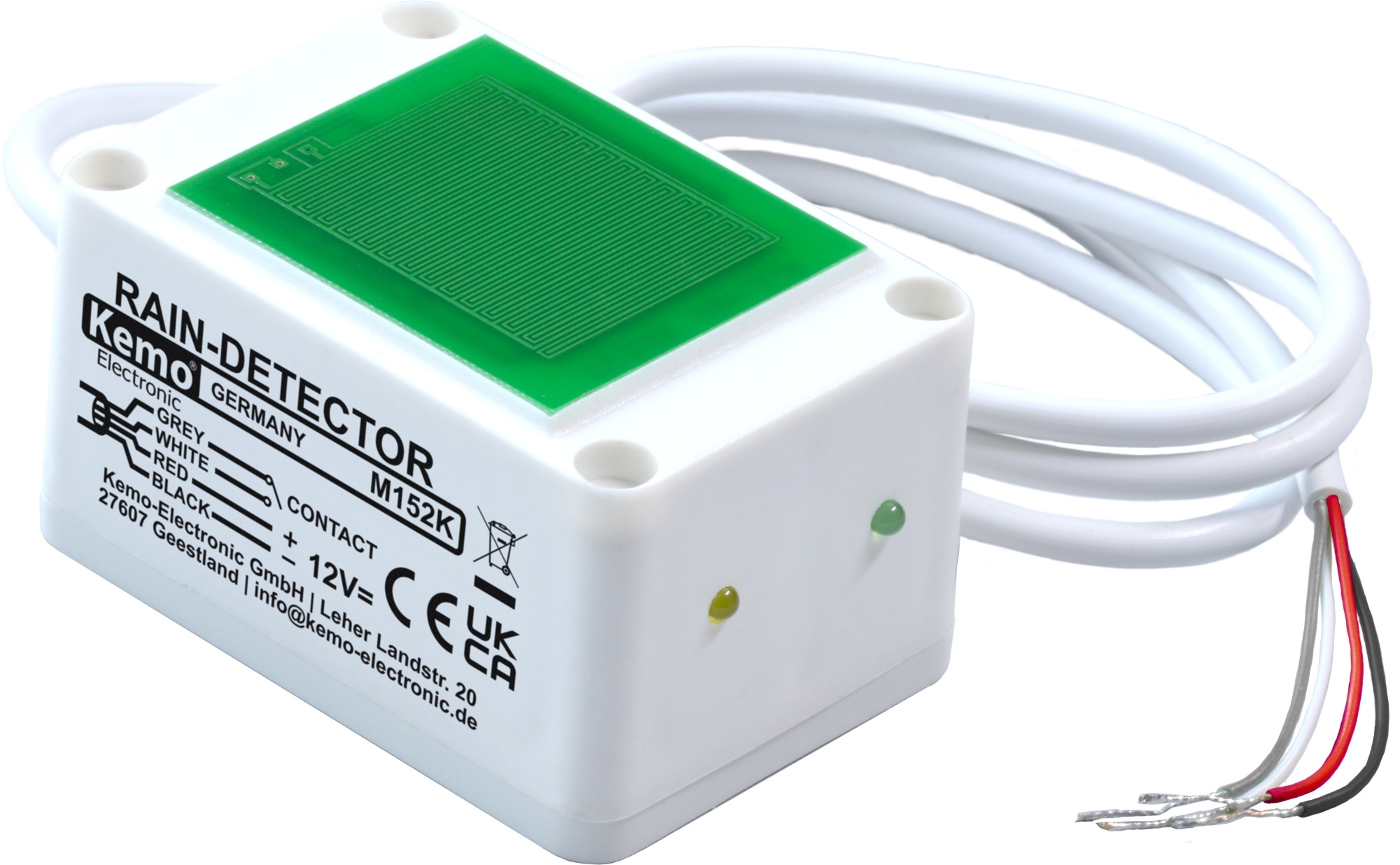 Kemo Regensensor 12 V Automatische Regensteuerung für Markisen und Dachfenster