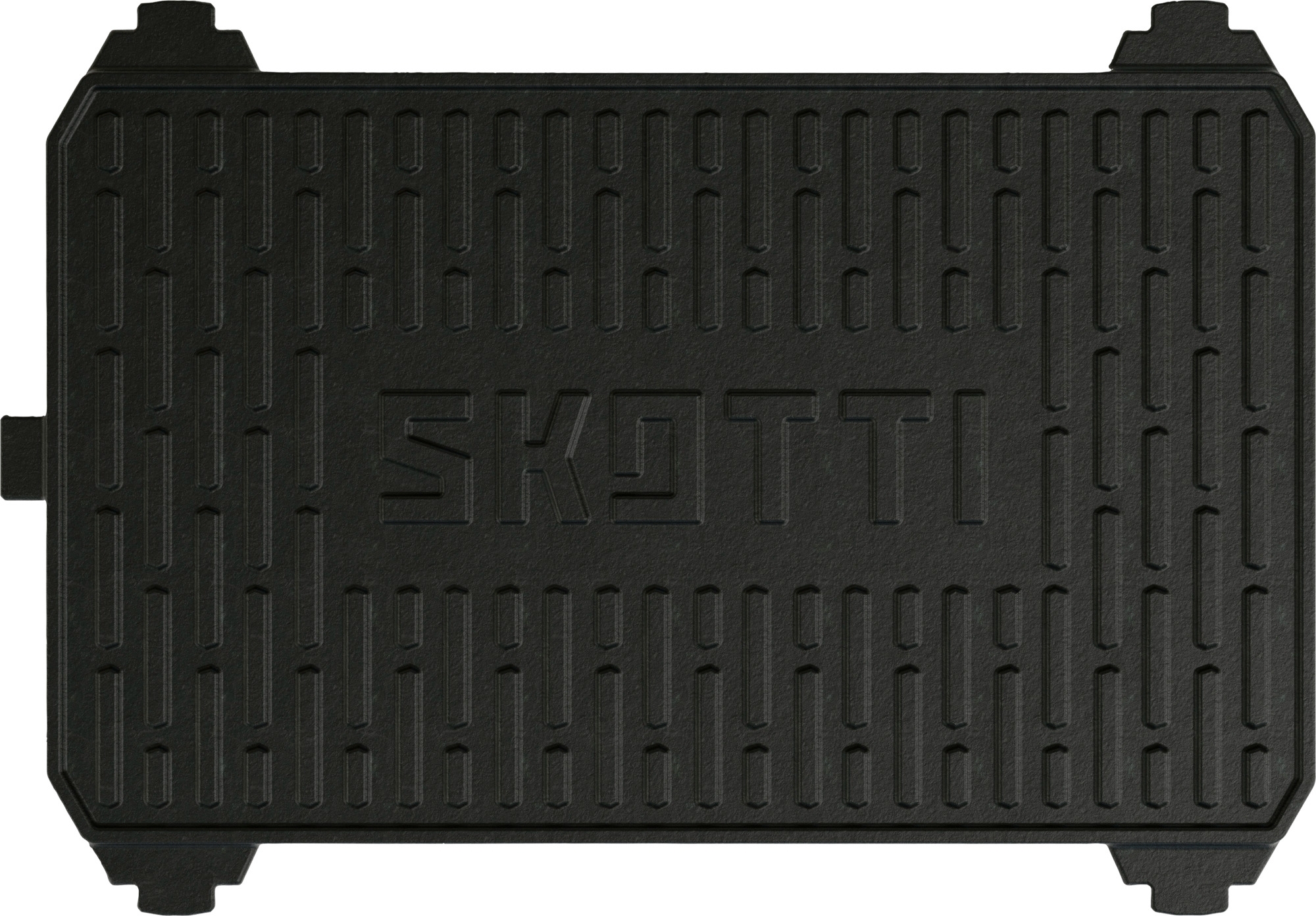 SKOTTI Grillplatte Kast aus Gusseisen 2 in 1 Plancha und Griddle