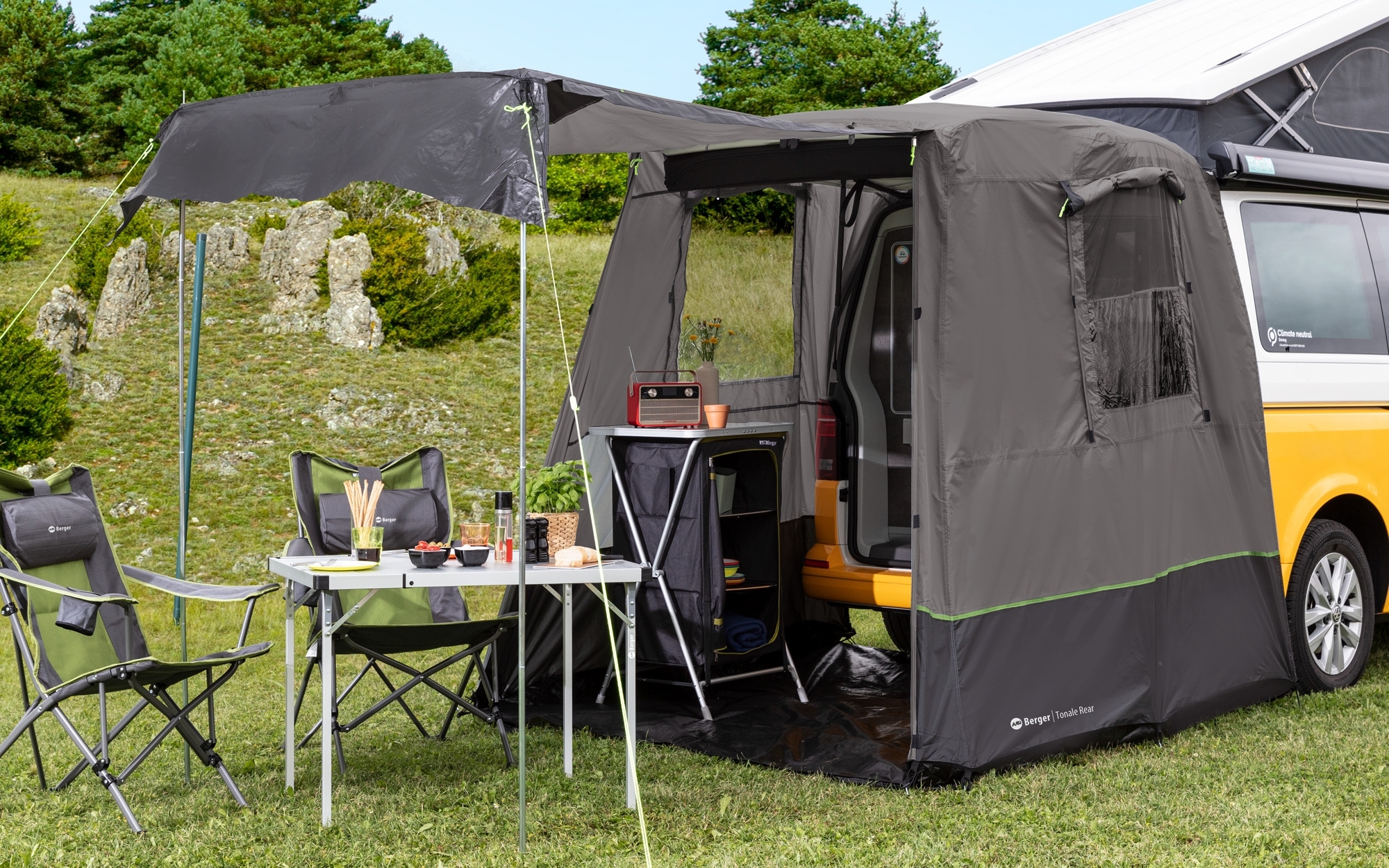 Berger Tonale Rear Busheckzelt für VW T5/T6, Anbauhöhe 210 cm