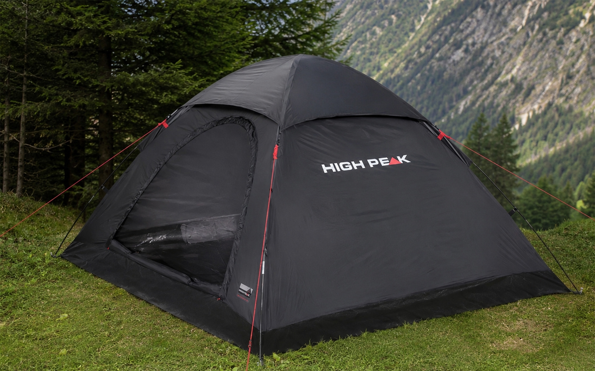 High Peak Monodome XL freistehendes Einfachdach Kuppelzelt schwarz für 4 Personen