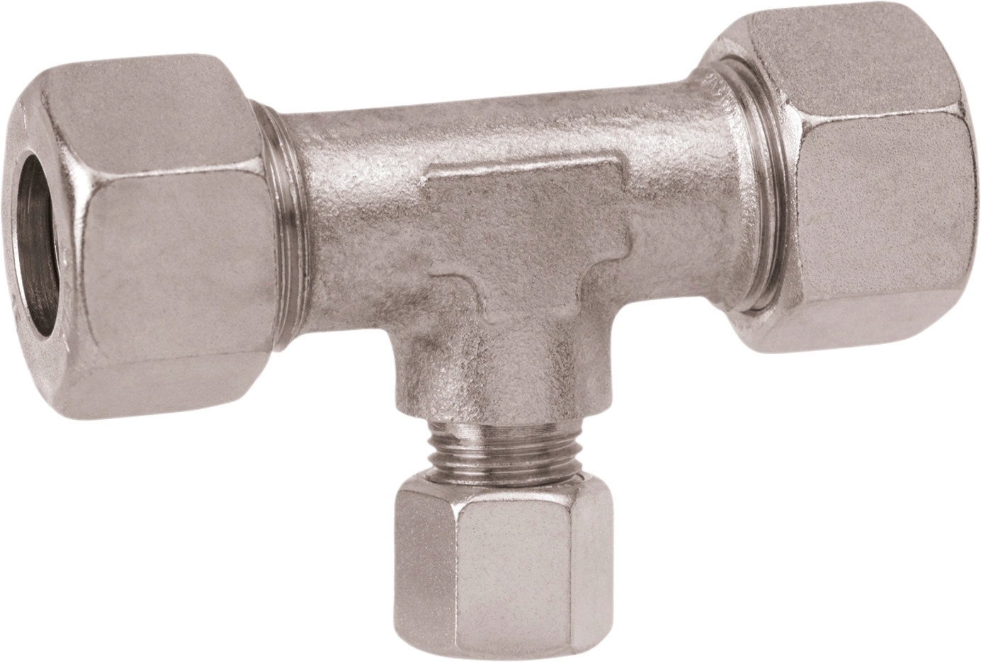 GOK T-Reduzierverschraubung 10 x 8 x 10 mm Typ TR mit Überwurfmutter Typ M und Schneidring Typ D