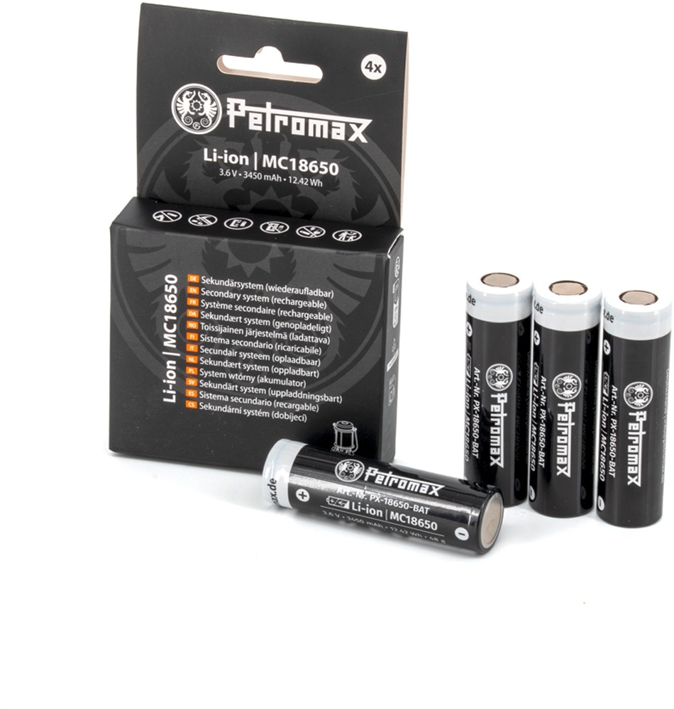 Petromax Akku 18650 Batterie 4er-Pack