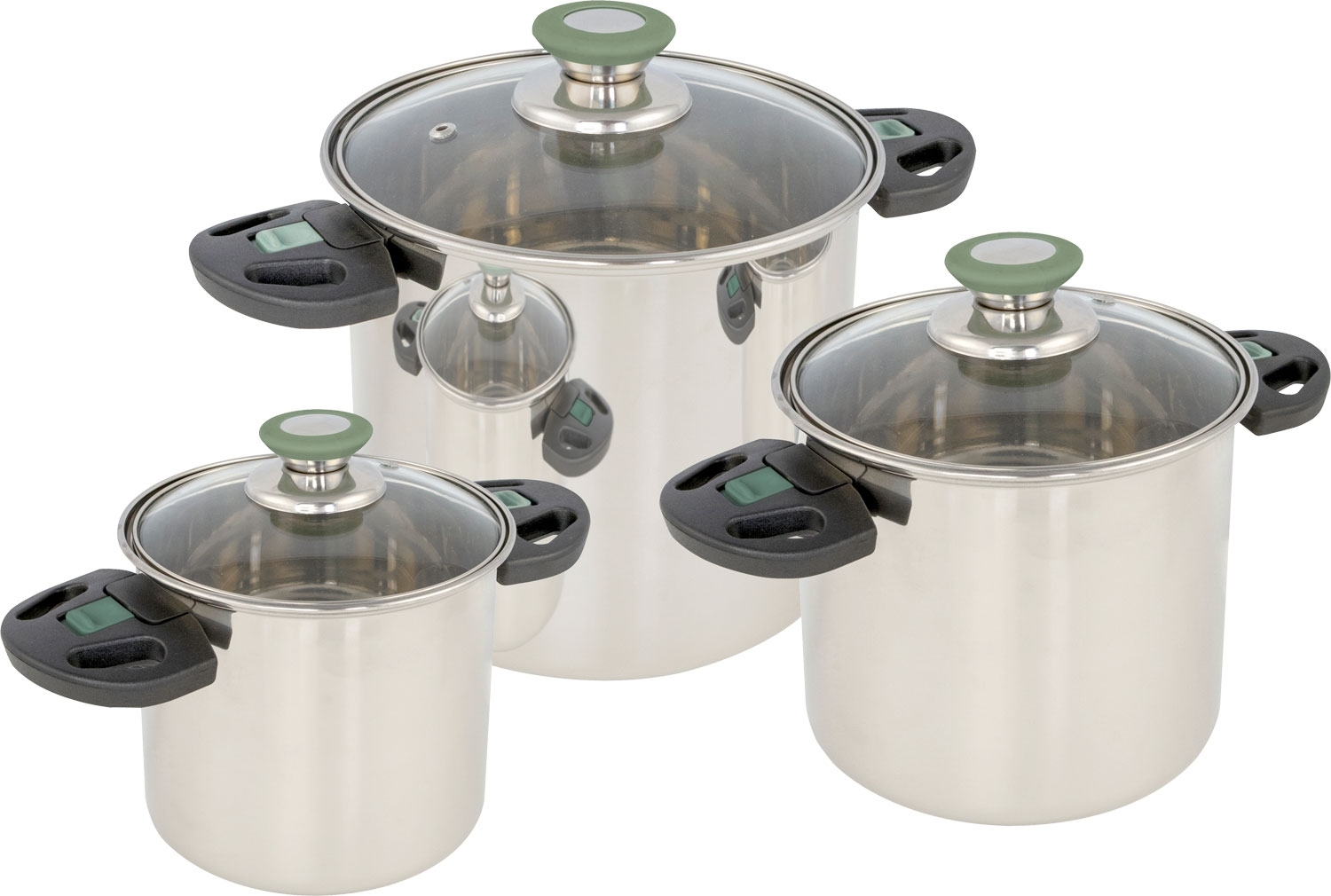 Bo-Camp Elegance Compact Edelstahl Kochtopf Set 3-tlg.