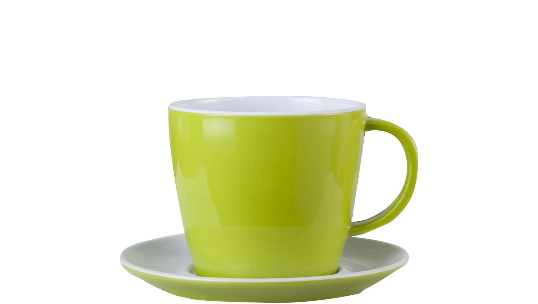 Brunner Tasse mit Untertasse 25 cl grün/weiß