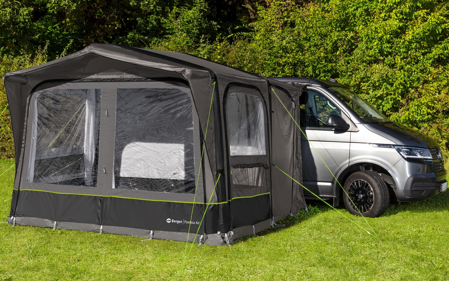 Berger Pontina Air Aufblasbares Vorzelt für Campingbus, Kastenwagen & Wohnmobil, Anbauhöhe 180 - 290 cm