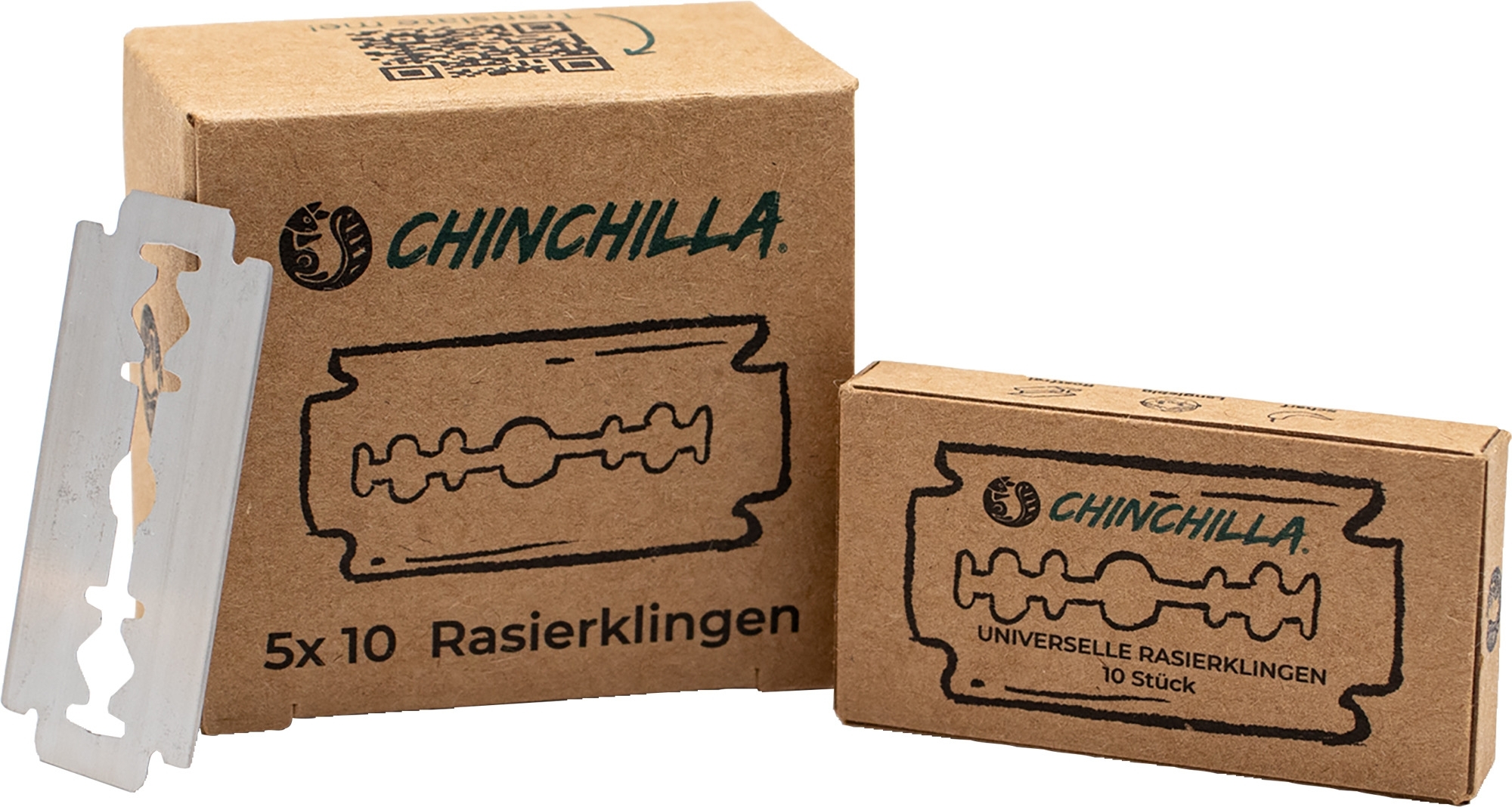 Chinchilla Rasierklingen für Rasierhobel universell 50 Stück