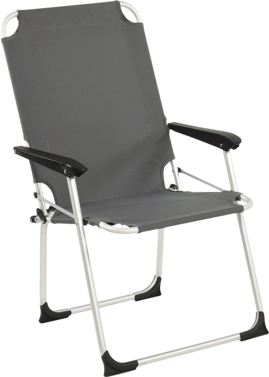 Wecamp Pirlo Klappstuhl 55 x 52 cm mit Aluminiumrahmen grau