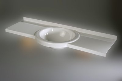 Design-Waschbecken 900 x 270mm, weiß