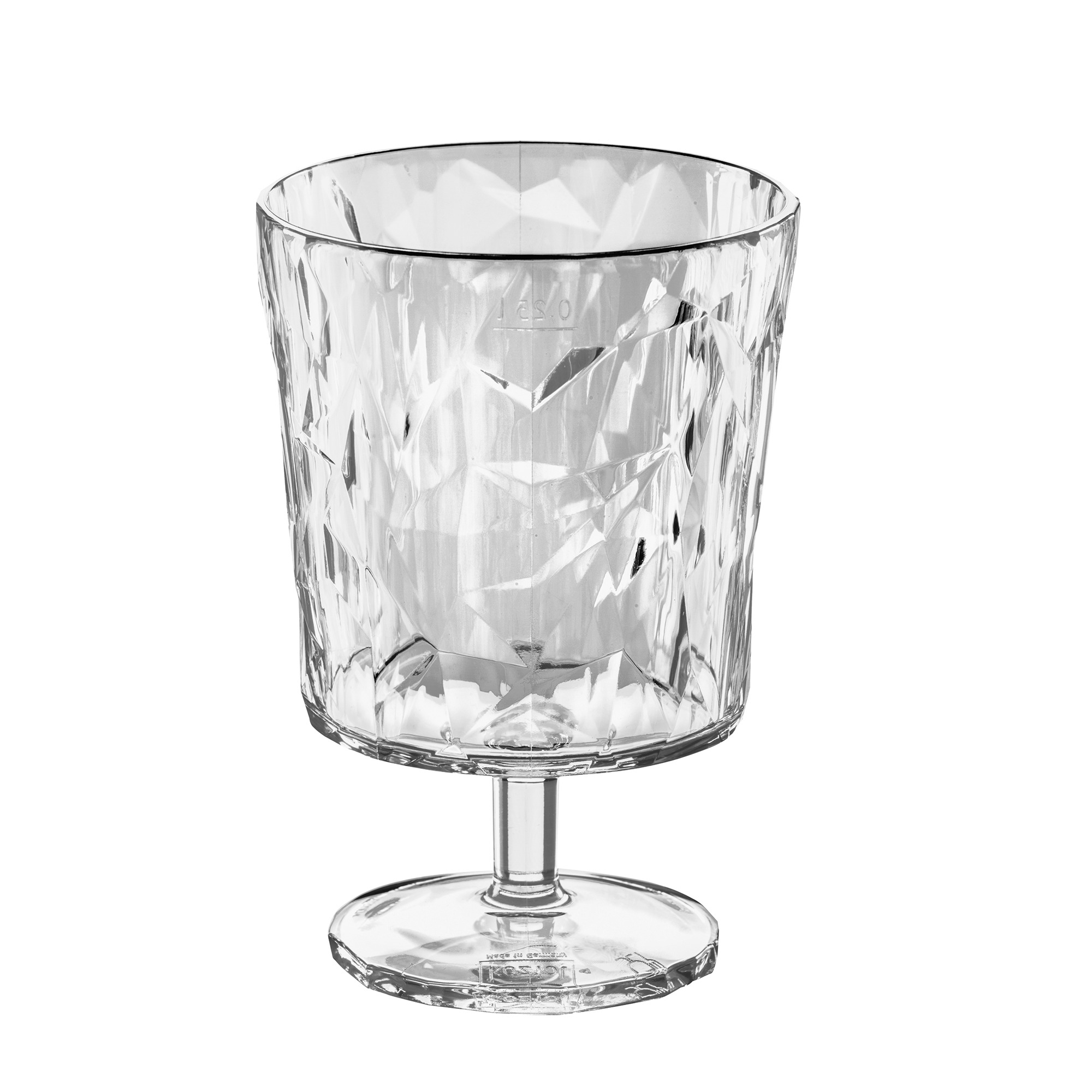 Koziol Club Light Weinglas aus  Kunststoff stapelbar / bruchsicher 250 ml crystal clear