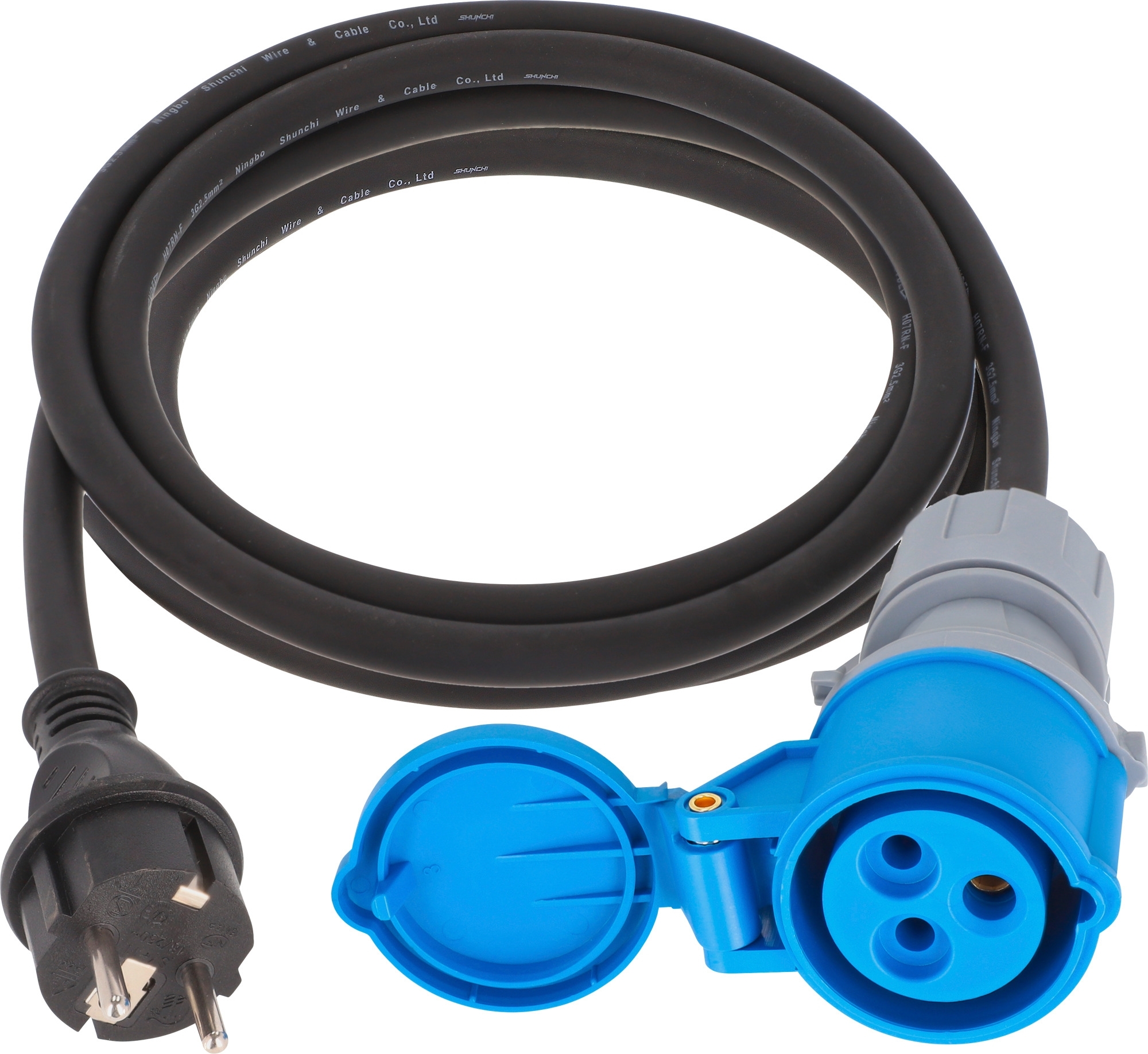 Berger Adapterleitung CEE-Kupplung und Schutzkontakt Stecker