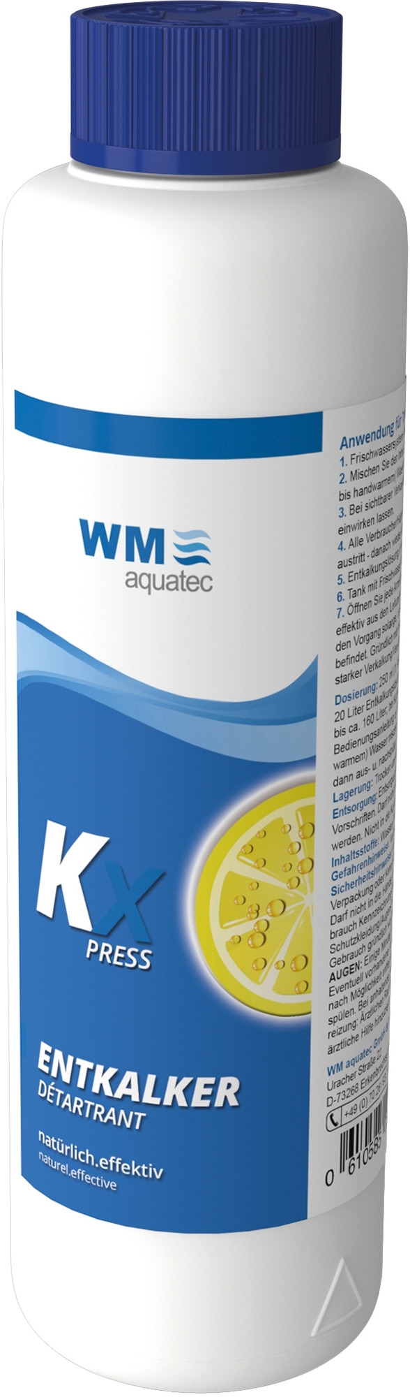 WM aquatec KXpress Entkalker für Wohnmobil und Caravan mit Zitronensäure