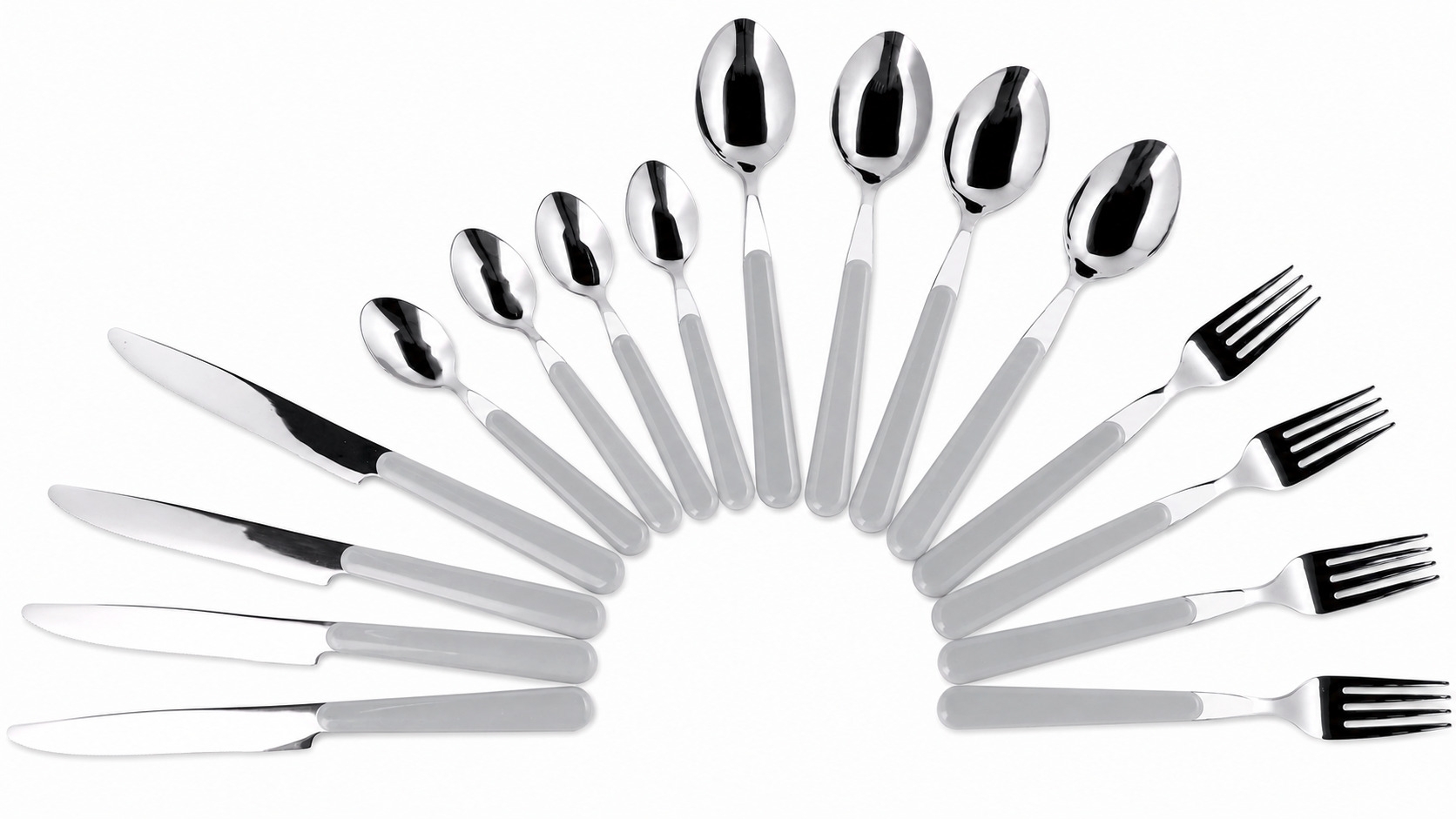 Berger Brezza Edelstahl Besteck-Set 16 tlg. grau für 4 Personen