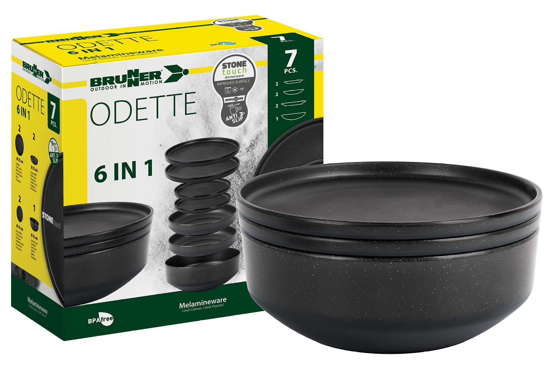 Brunner 6 in 1 Set Odette Double Black