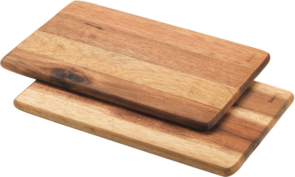Metaltex Schneidebrett rechteckig 2er-Set aus Akazienholz 23 x 15 x 1 cm