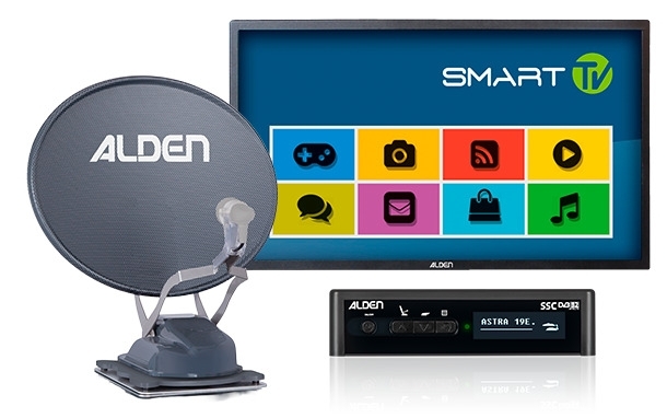 Alden Onelight EVO 60 Satellitenanlage Platinium inkl. Smartwide LED TV 22 Zoll