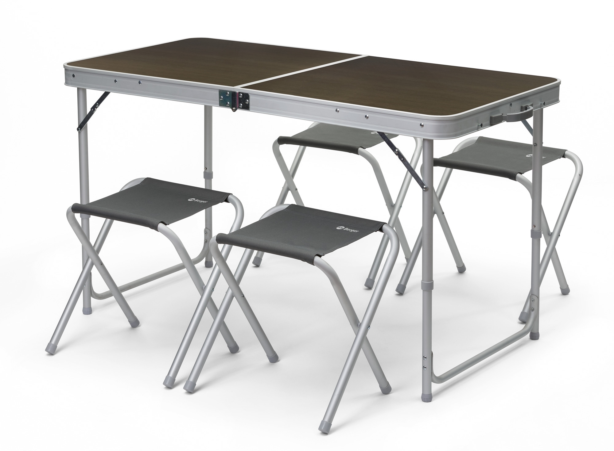 Berger Solo  + 4 Hocker Picknicktisch 120 x 60 cm