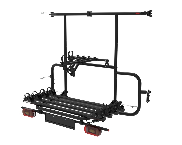 EuroCarry Universalträger Adventure Rack Praktischer Universalträger für viele Fahrzeugmodelle (für 4 Fahrräder)
