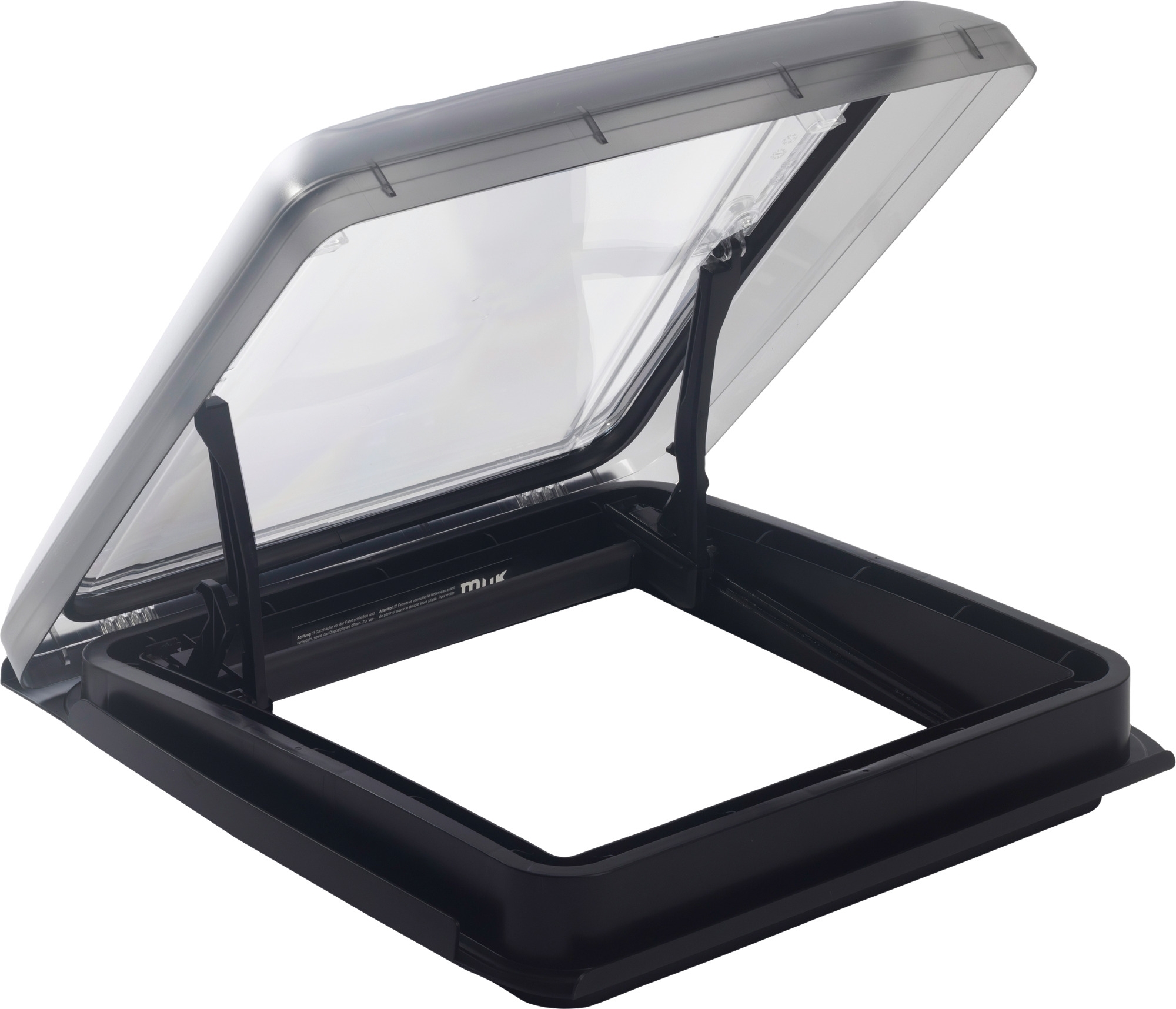 MPK VisionStar M LED Dachhaube ohne Dauerbelüftung mit LED-Beleuchtung 400 x 400 mm schwarz Dachstärke 25 - 60 mm