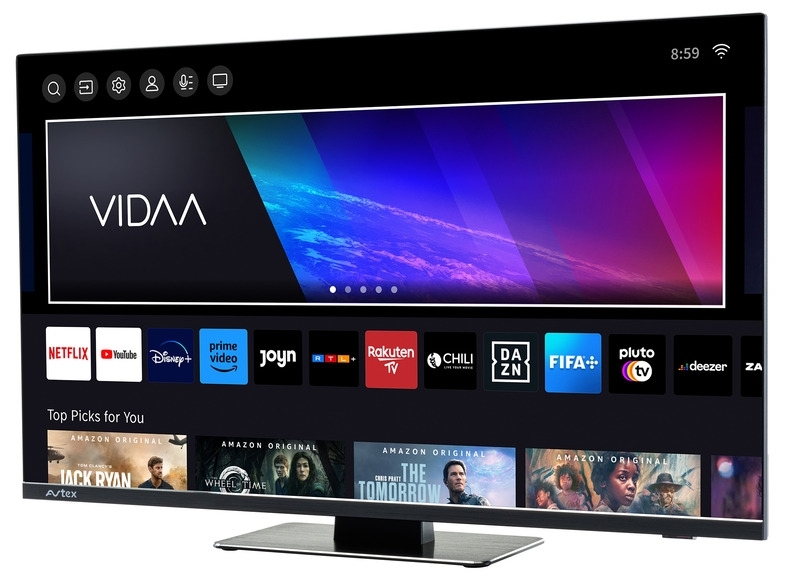 Avtex Smart-TV 23,8" 12V Full HD mit Bluetooth, WIFI