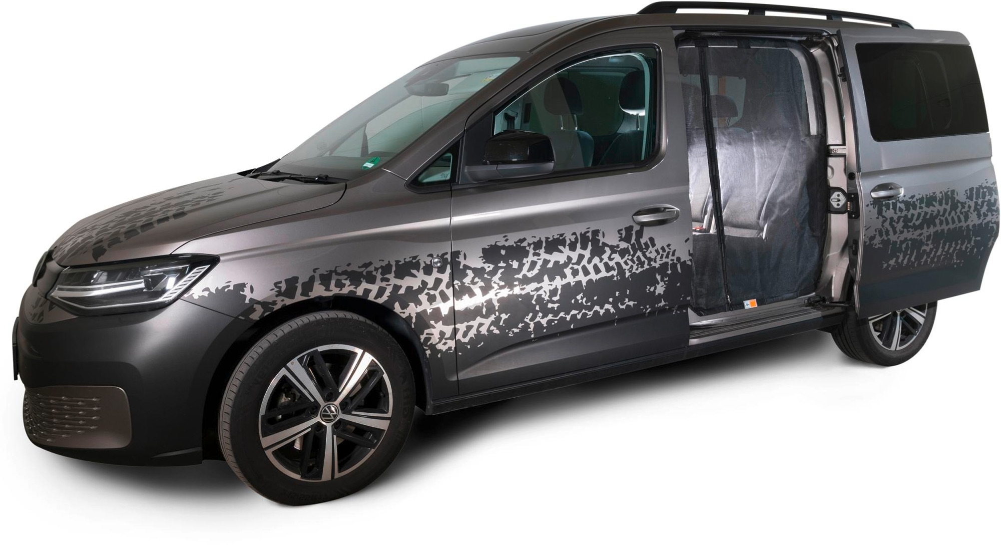 Mayr Van Schiebetürenmoskitonetz mit Magnetreißverschluss geeignet für Caddy V (kurz)/ Connect (kurz) mit Maschenweite Fine-mesh