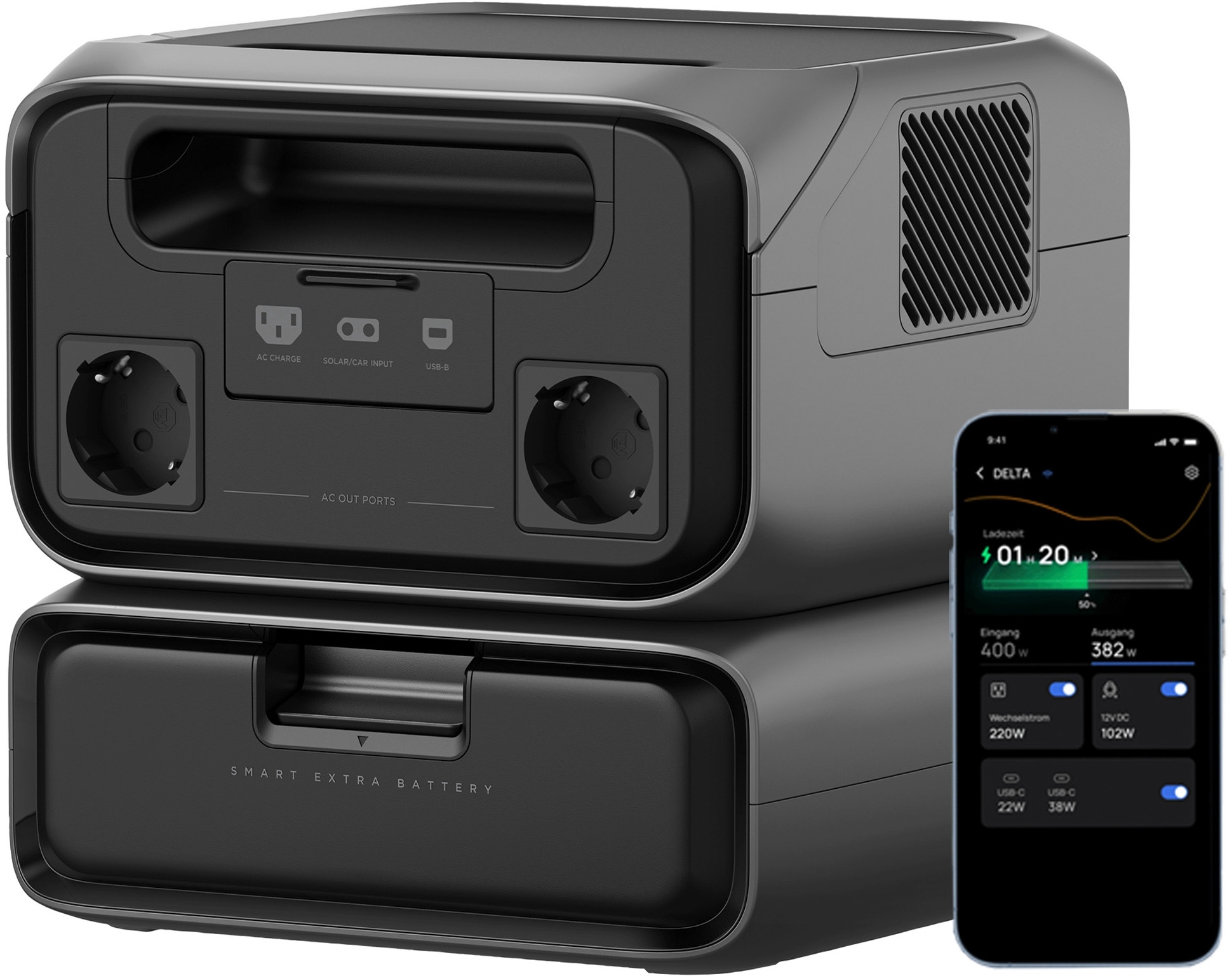 EcoFlow River 3 Max Tragbare Powerstation 572 Wh 600 W