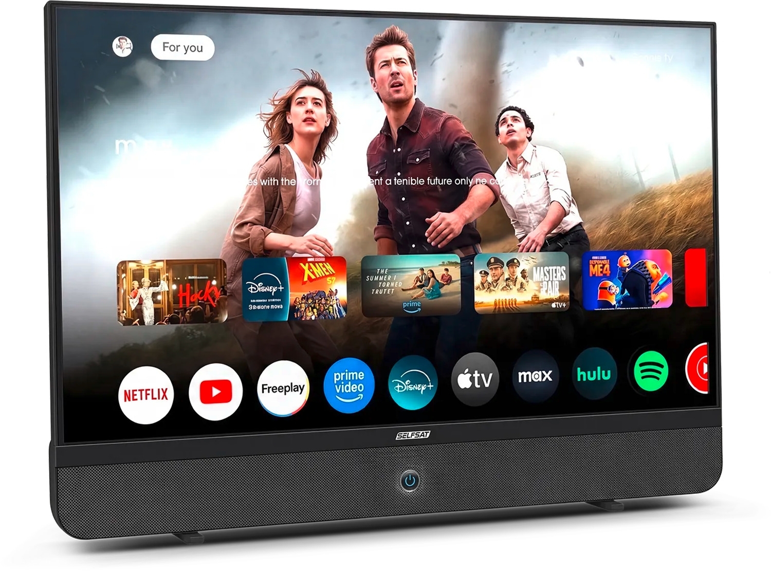 Selfsat MSD 27 Streaming Display 27 Zoll Full-HD mit Google TV und Akku schwarz