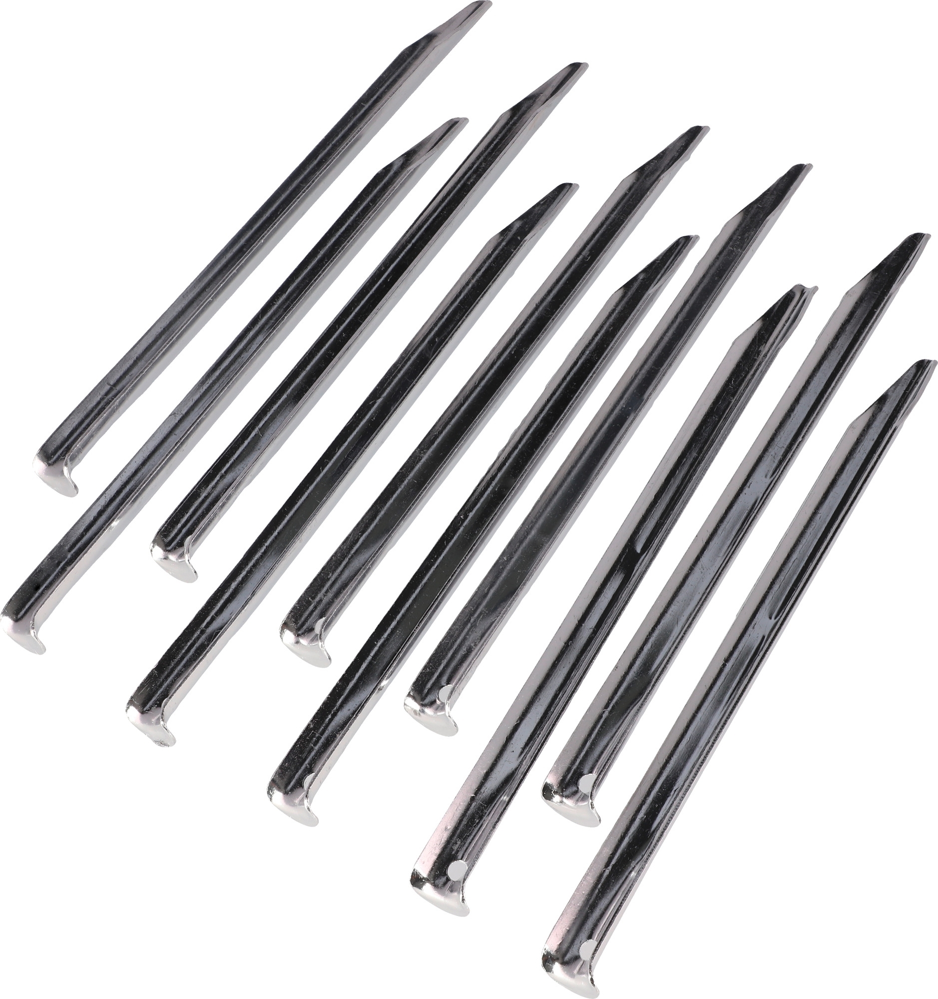 Berger V-Profil Zelthering 22 cm aus Aluminium für gemischte Böden, 10er-Pack