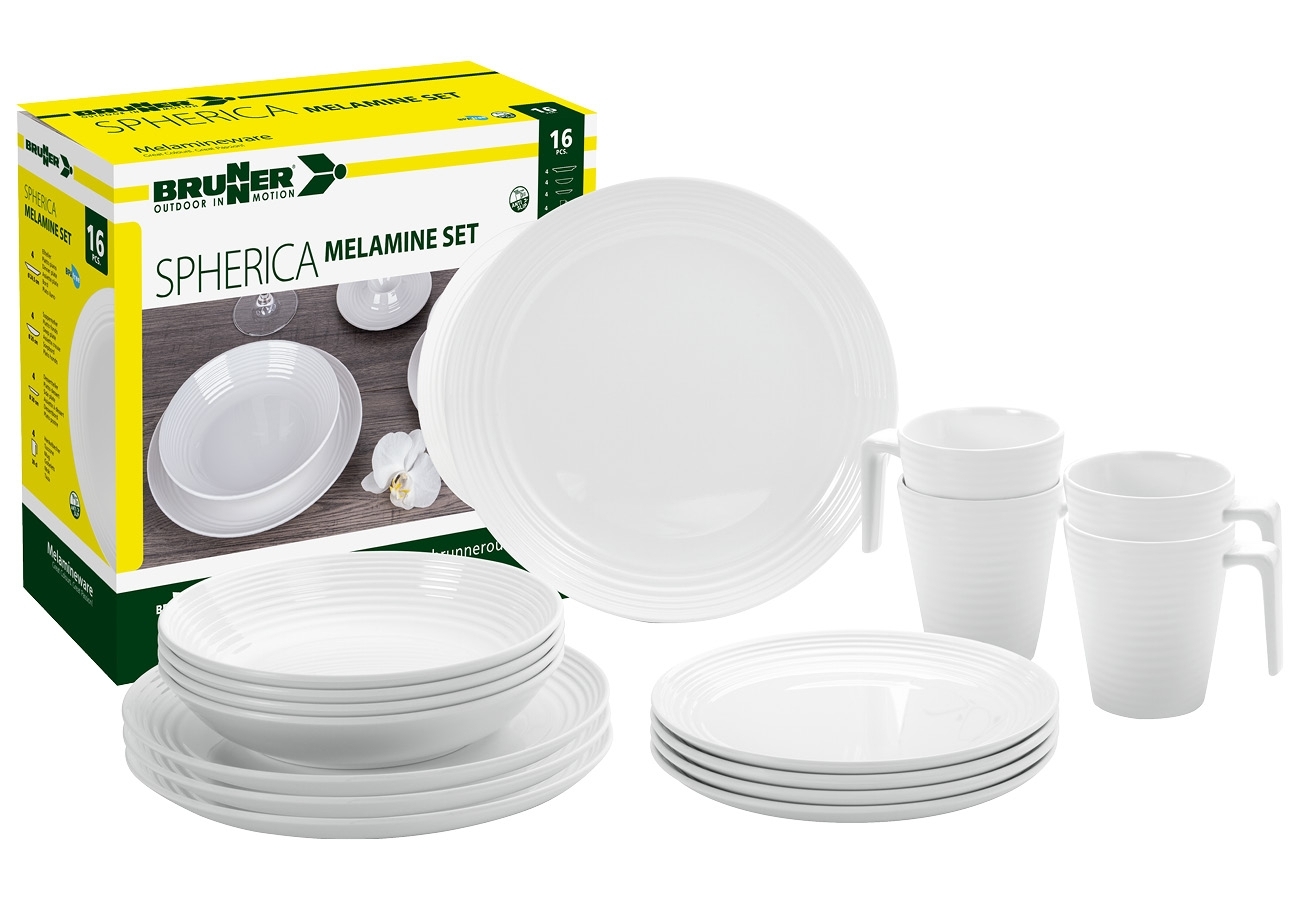 Brunner Melamine Geschirrset 16 teilig 4 Personen