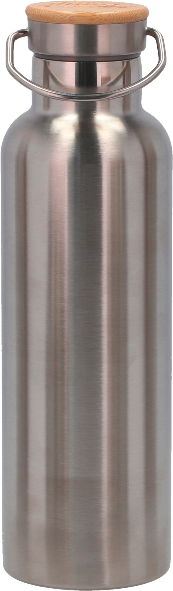 Camplife Edelstahlflasche mit Bambusdeckel