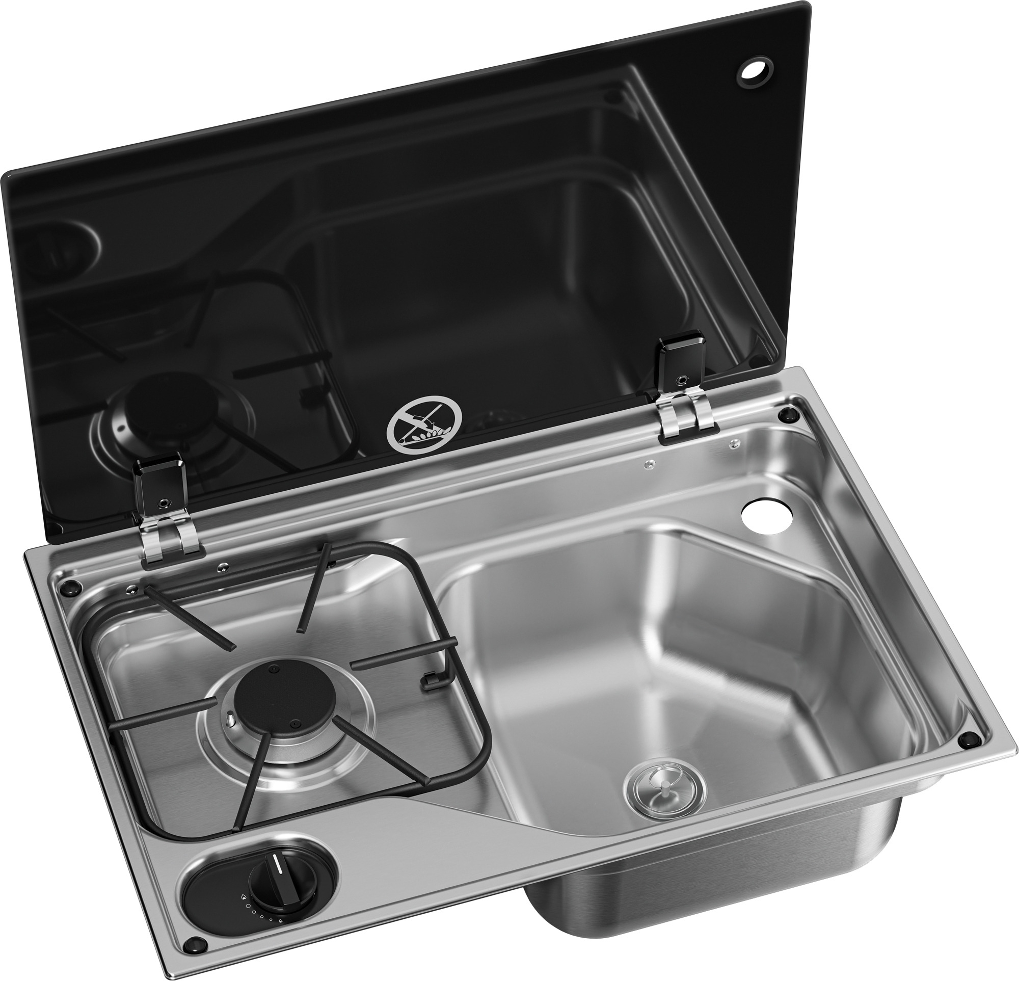 Dometic Koch-Spüle-Kombination CVC1525G mit Glasabdeckung