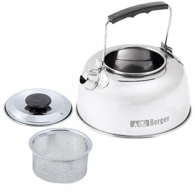 Berger Wasserkessel Edelstahl mit Teesieb 800 ml