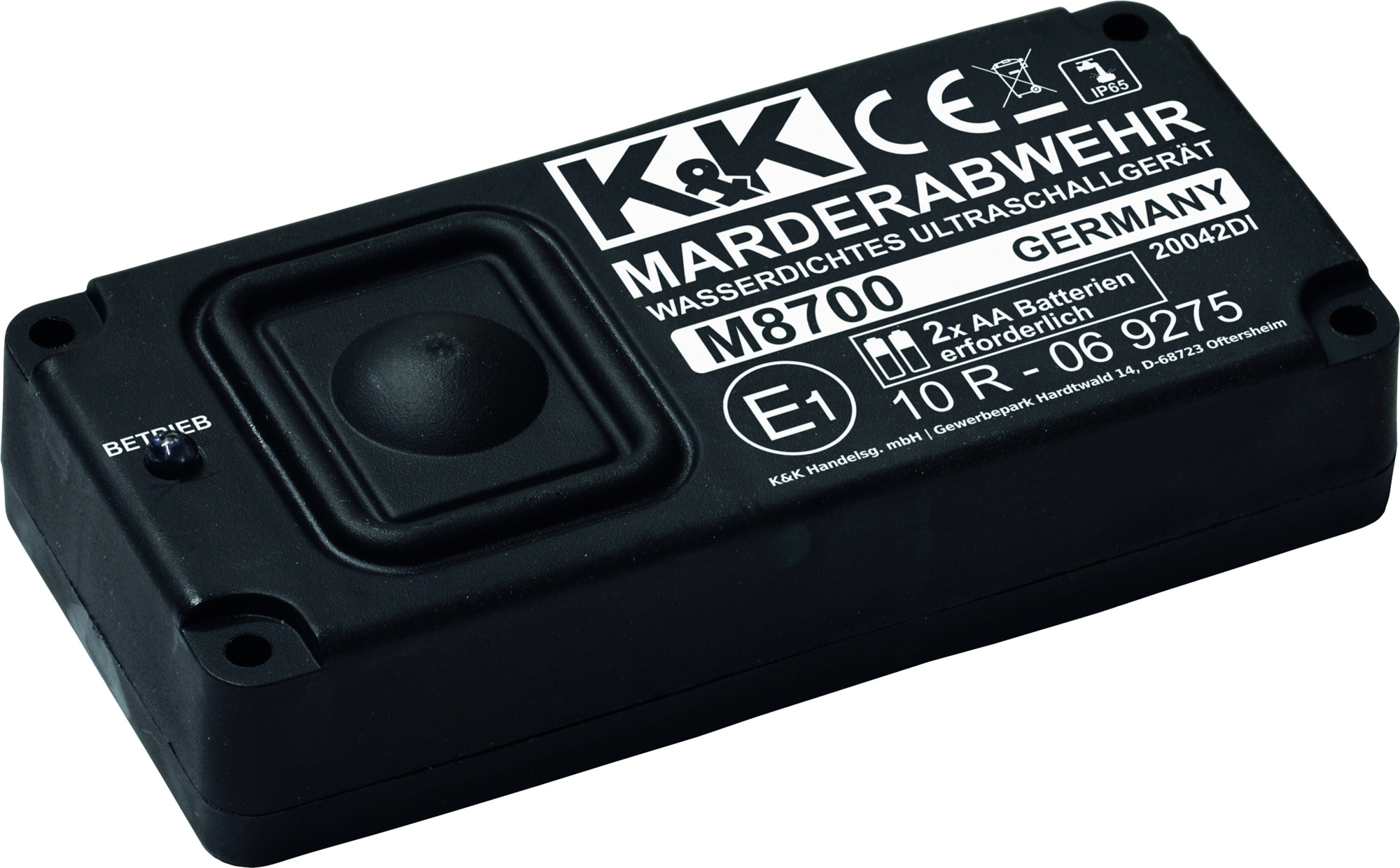 K&K M8700 Ultraschall-Marderabwehrgerät batteriebetrieben