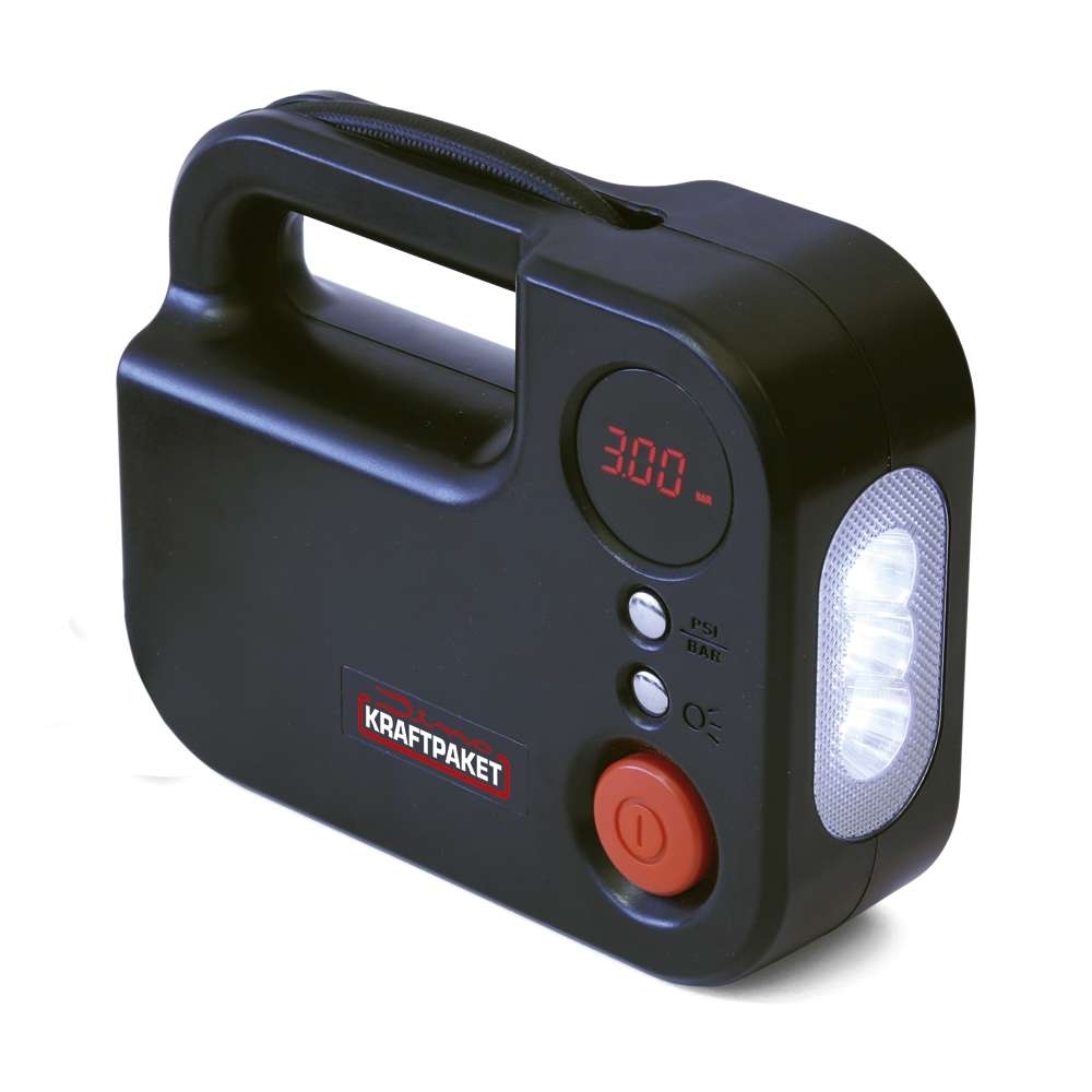 Dino Kraftpaket 2in1 Kompressor mit Taschenlampe 12 V / 120 W