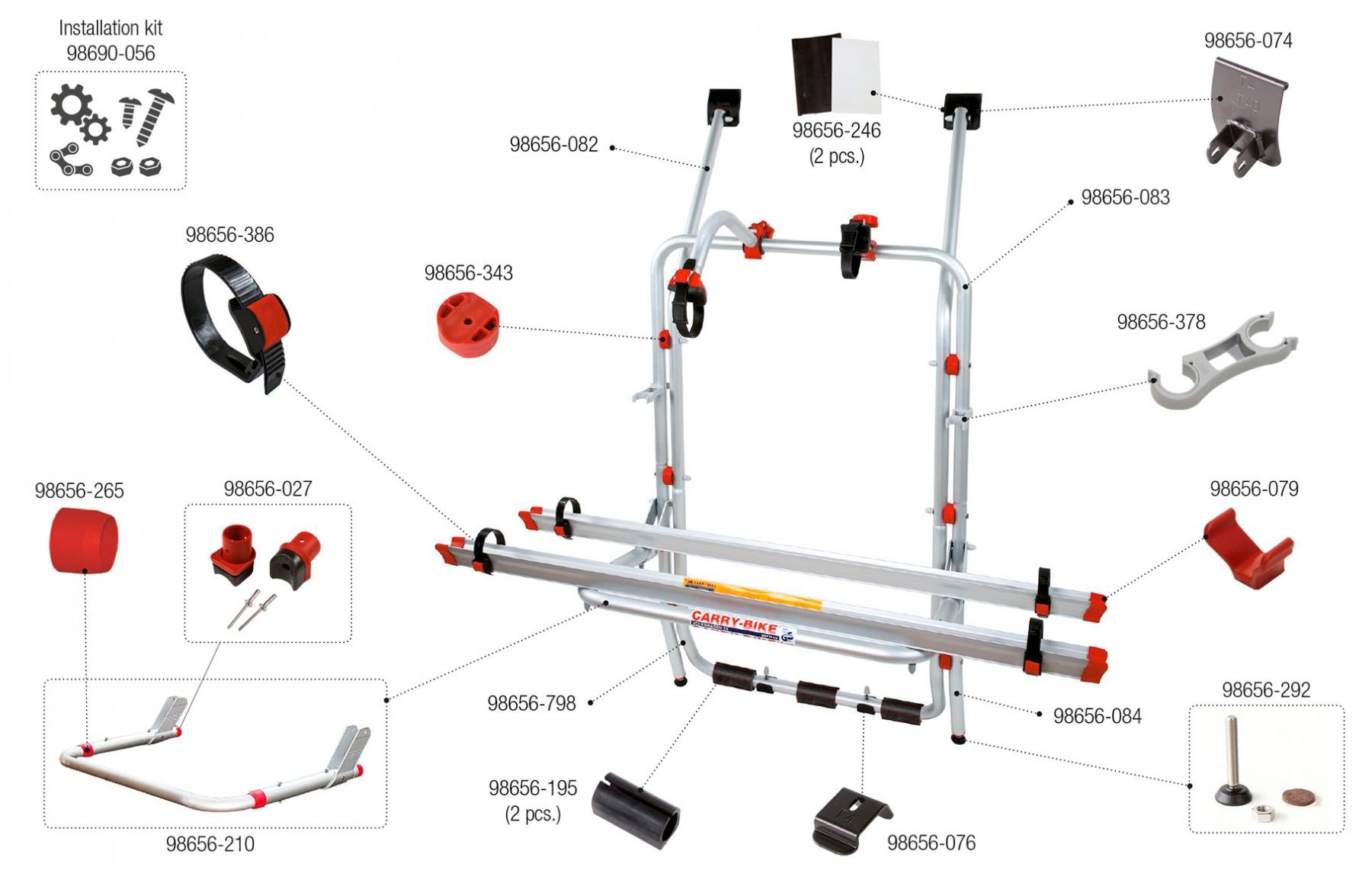 Montagesatz Carry Bike T4