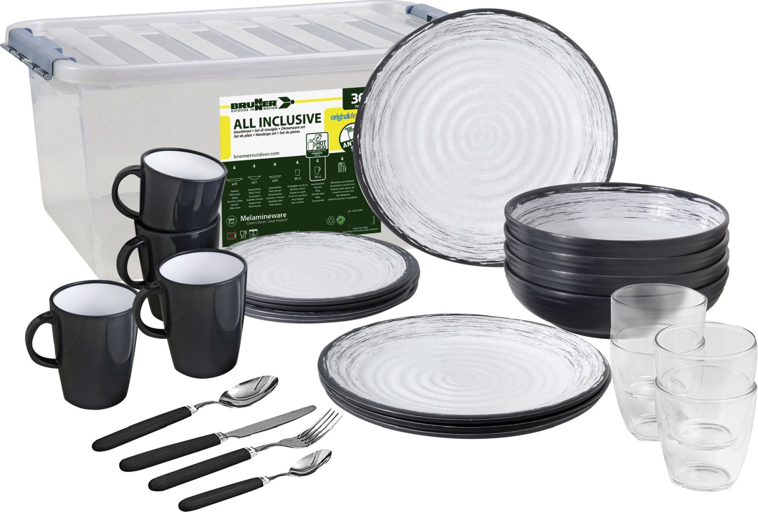 Brunner All inclusive Granda Geschirrset 36 teilig