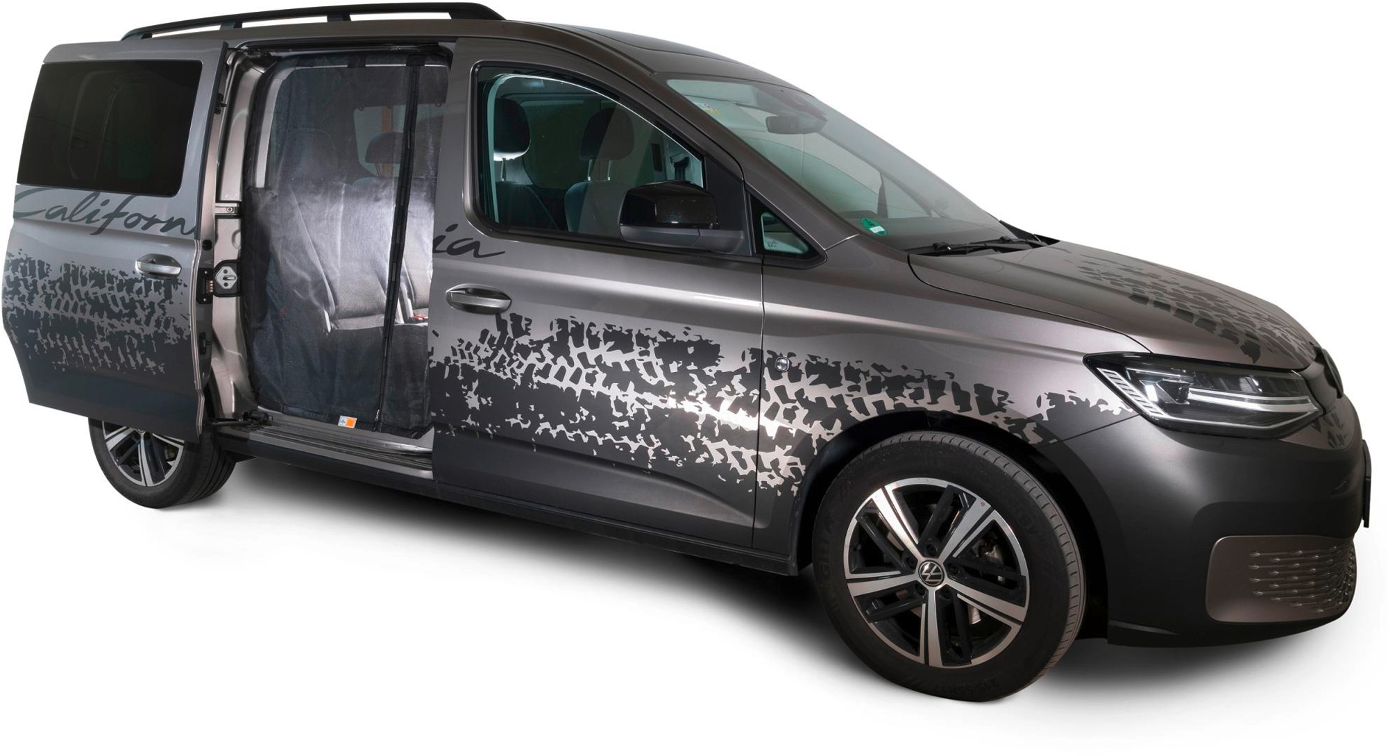 Mayr Van Schiebetürenmoskitonetz mit Reißverschluss geeignet für Caddy V Maxi / Connect (lang)  mit Maschenweite Fine-mesh