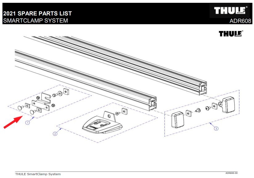 Thule Adapter-Haltesatz passend zu Smart Camp System Ducato