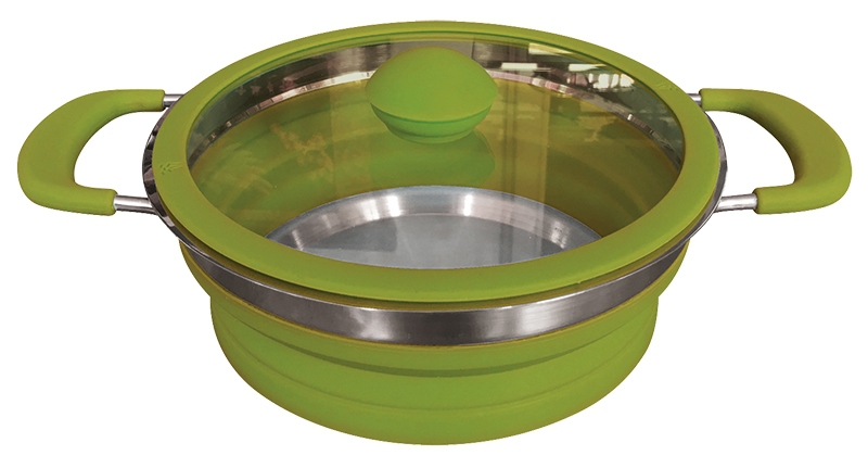 Pfanne mit Deckel 3,5 l grau