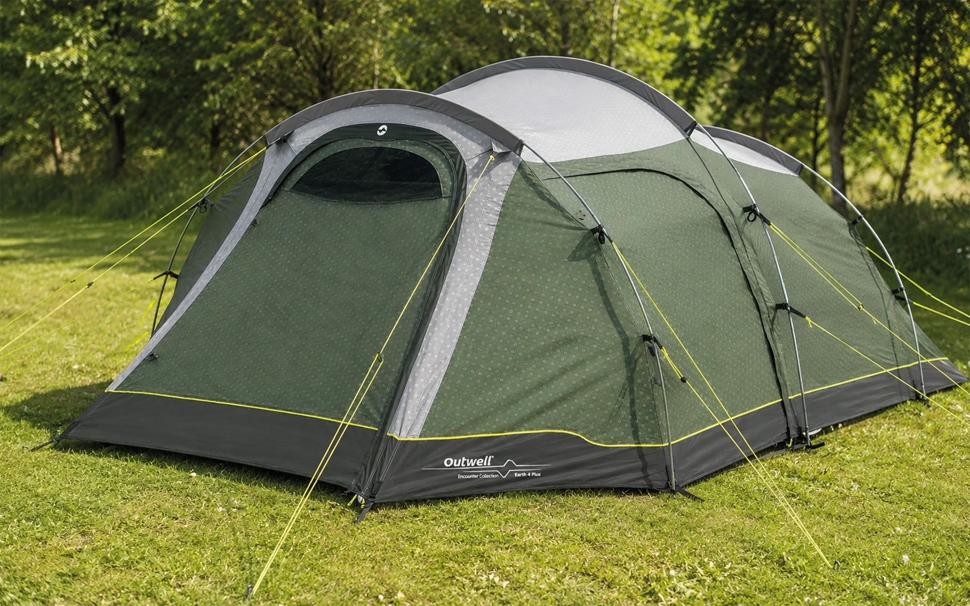 Outwell Earth 4 Plus Tunnelzelt für 4 Personen dunkelgrün
