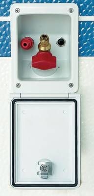 Wasser/Gassteckdose weiß