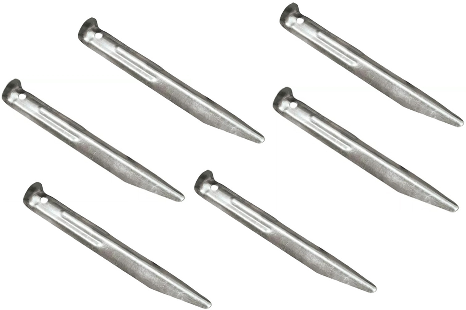 High Peak Stahl Hering 6er Pack 18 x 2,2 cm silber